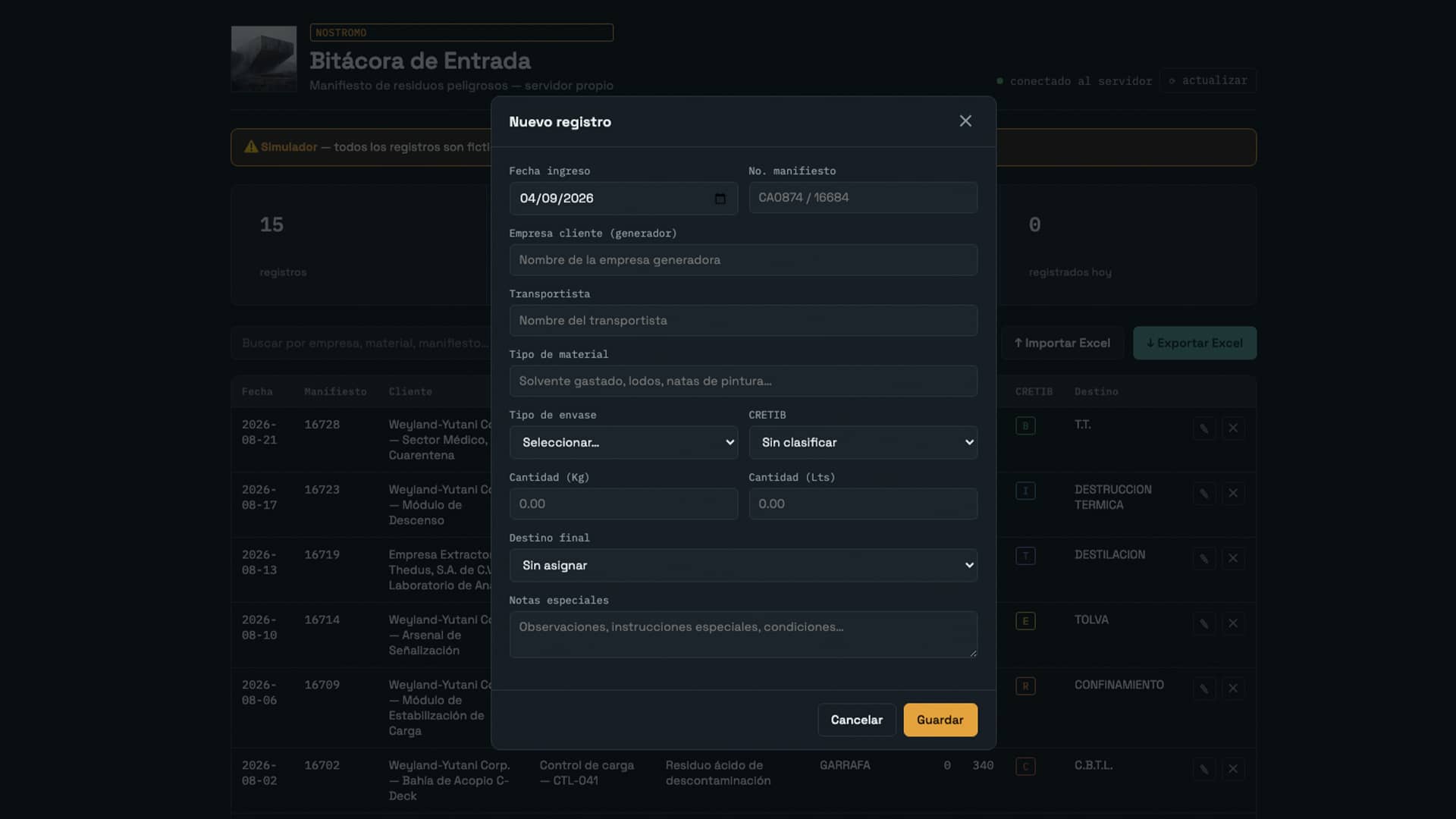 Panel de administración 777 — vista 2