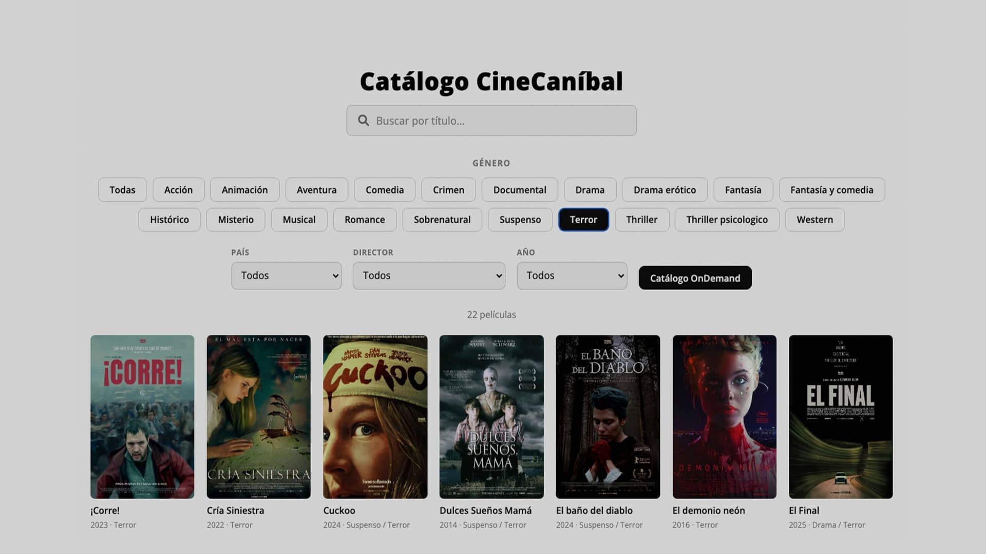 Cinecanibal — vista 2