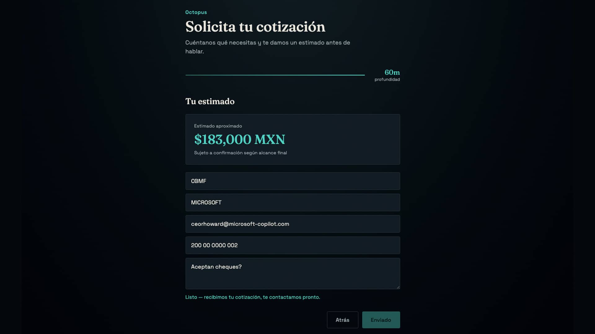 Panel de administración de servidores — vista 2